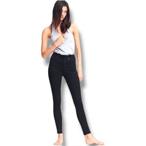 Rag & Bone Nina Black Bruin faded High-rise 10 inch skinny stretch Jean